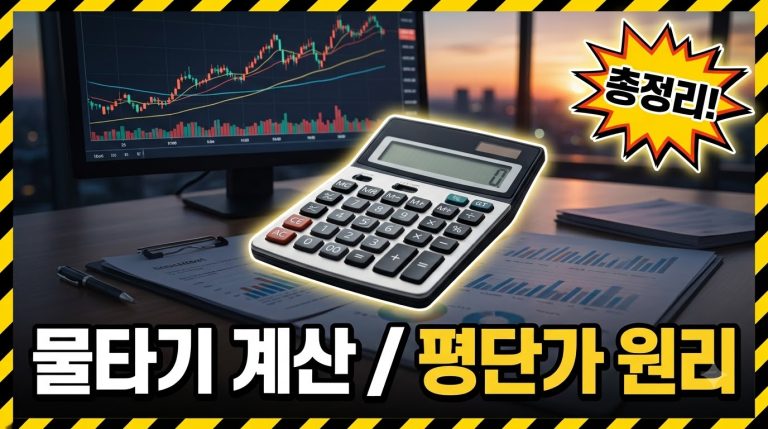 물타기 계산기 쓰는 법 — 평단가가 움직이는 원리