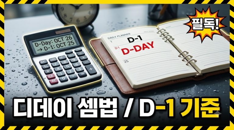 디데이 계산기 쓰는 법 — D-day 셈법과 수능 프리셋