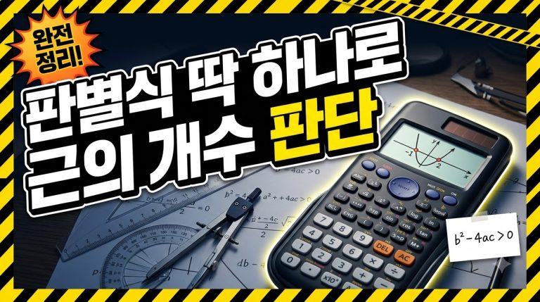 판별식으로 이차방정식 근의 개수 판단하기