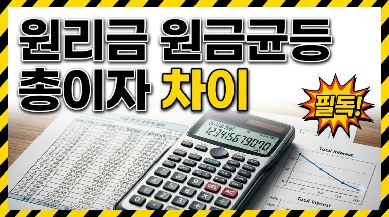 원리금균등 vs 원금균등, 뭐가 유리할까