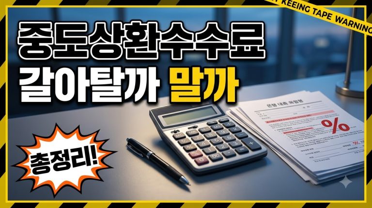 중도상환수수료와 대출 갈아타기 판단법