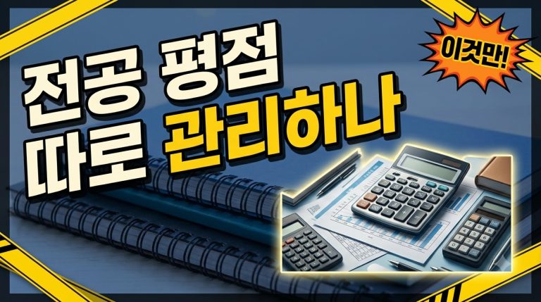대학 전공평점과 전체평점 관리법