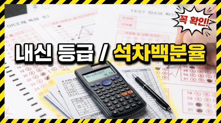내신 등급 계산기 쓰는 법 — 석차백분율에서 등급까지