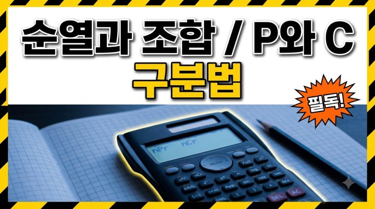 순열과 조합, 언제 P 쓰고 언제 C 쓸까