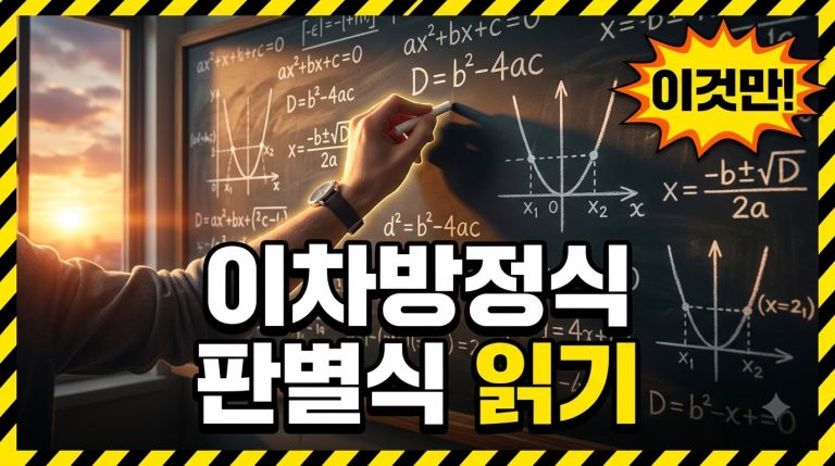 이차방정식 계산기 쓰는 법 — 판별식으로 근을 읽는 법
