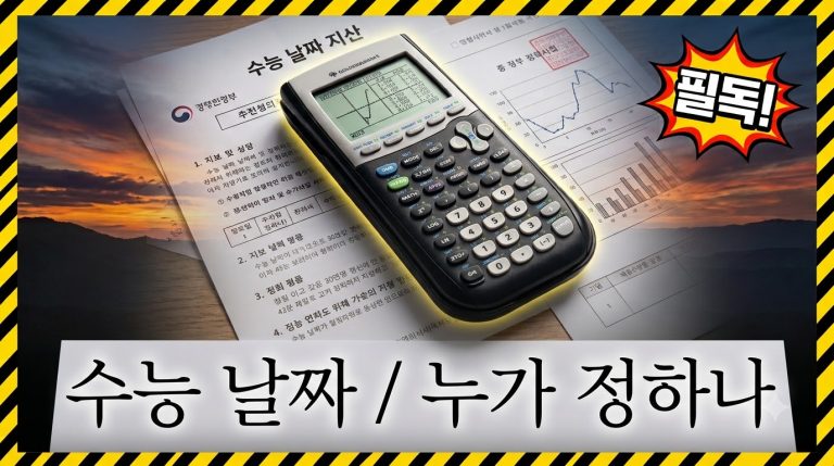 수능 날짜는 언제, 어떻게 정해질까