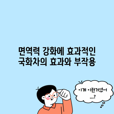 면역력 강화에 효과적인 국화차의 효과와 부작용