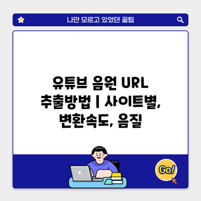 유튜브 음원 URL 추출방법 | 사이트별, 변환속도, 음질