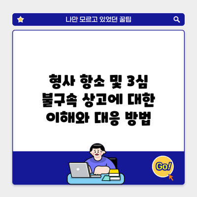 형사 항소 및 3심 불구속 상고에 대한 이해와 대응 방법