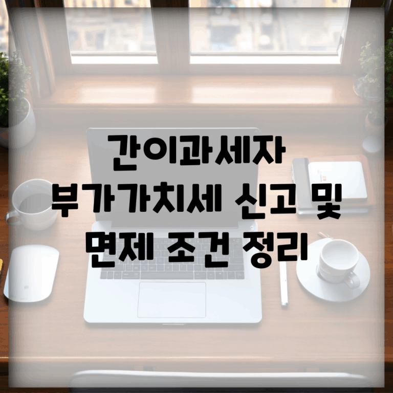 간이과세자 부가가치세 신고 및 면제 조건 정리
