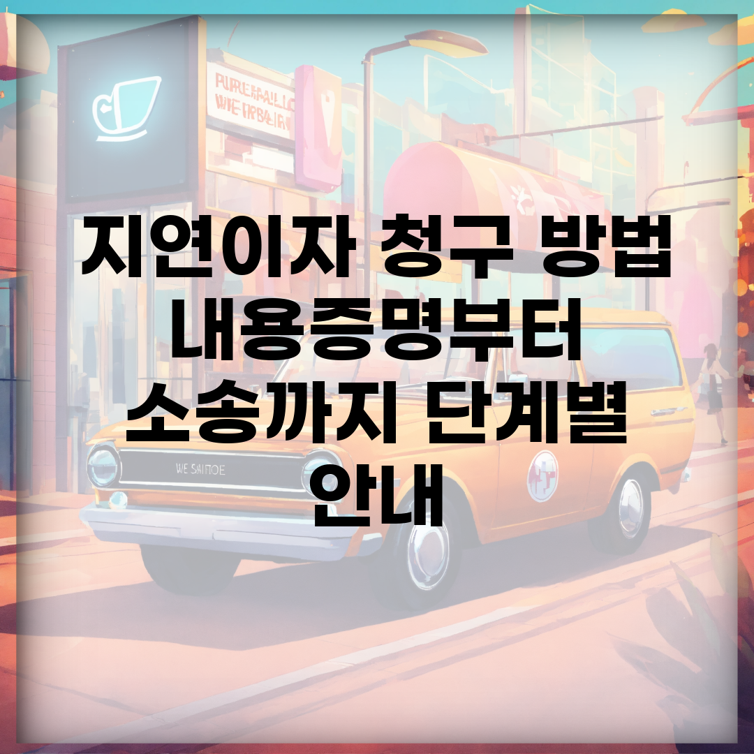 지연이자 청구 방법 | 내용증명부터 소송까지 단계별 안내