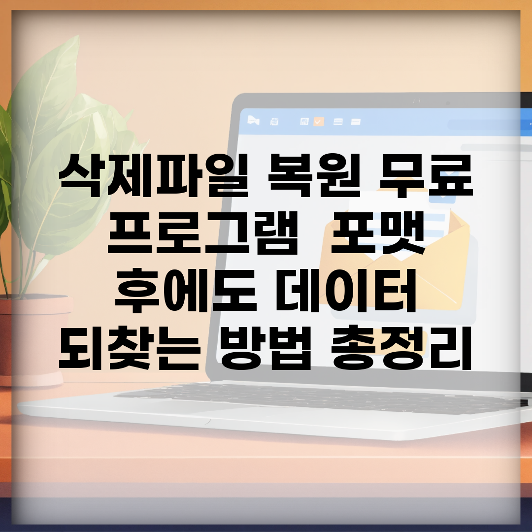 삭제파일 복원 무료 프로그램 | 포맷 후에도 데이터 되찾는 방법 총정리