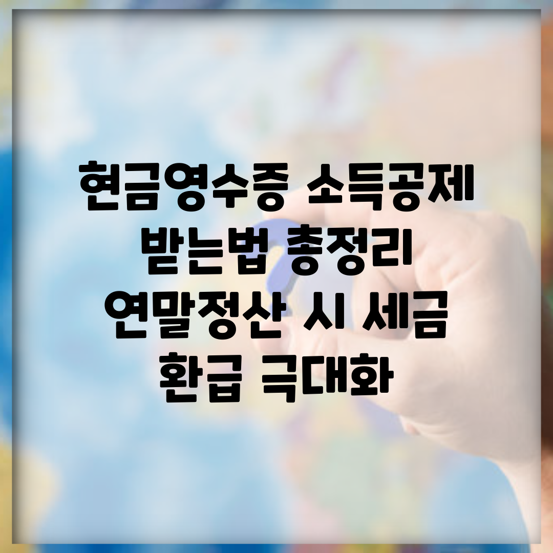현금영수증 소득공제 받는법 총정리 | 연말정산 시 세금 환급 극대화