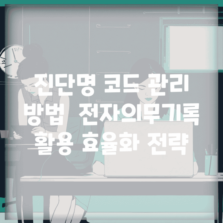진단명 코드 관리 방법 | 전자의무기록 활용 효율화 전략