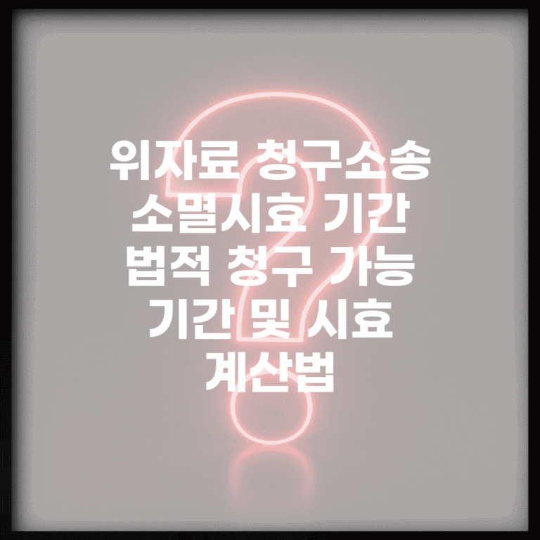 위자료 청구소송 소멸시효 기간 | 법적 청구 가능 기간 및 시효 계산법