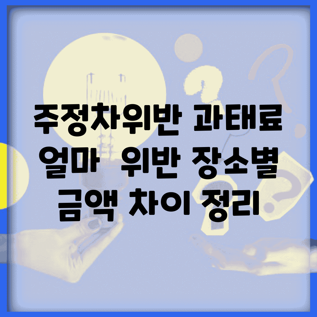 주정차위반 과태료 얼마? | 위반 장소별 금액 차이 정리