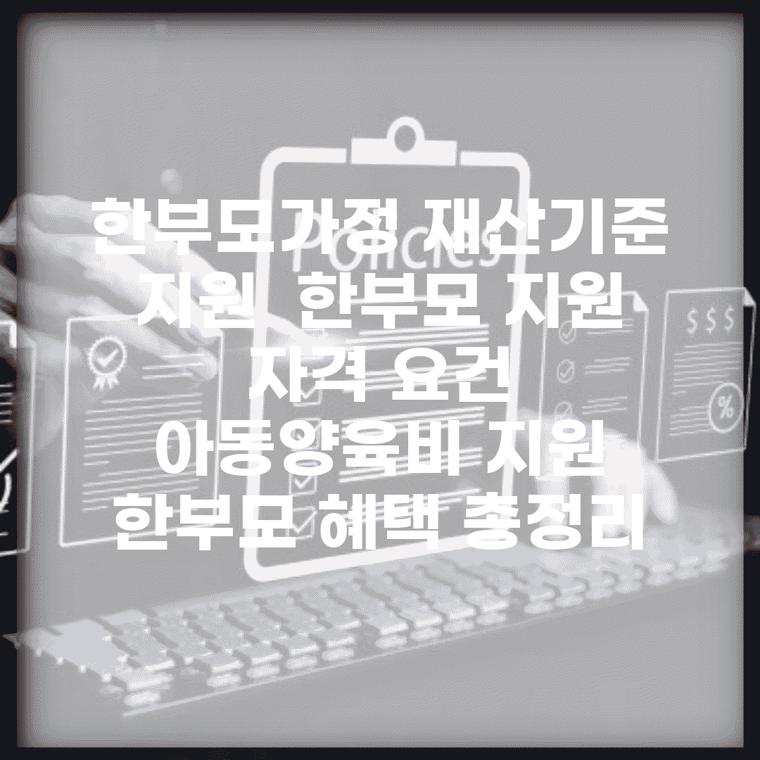 한부모가정 재산기준 지원 | 한부모 지원 자격 요건 | 아동양육비 지원 | 한부모 혜택 총정리