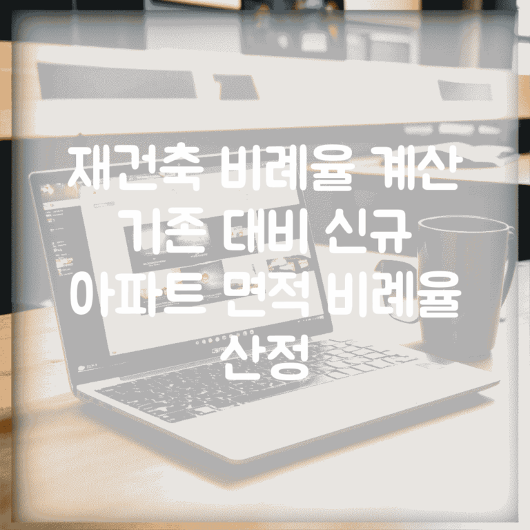 재건축 비례율 계산 | 기존 대비 신규 아파트 면적 비례율 산정