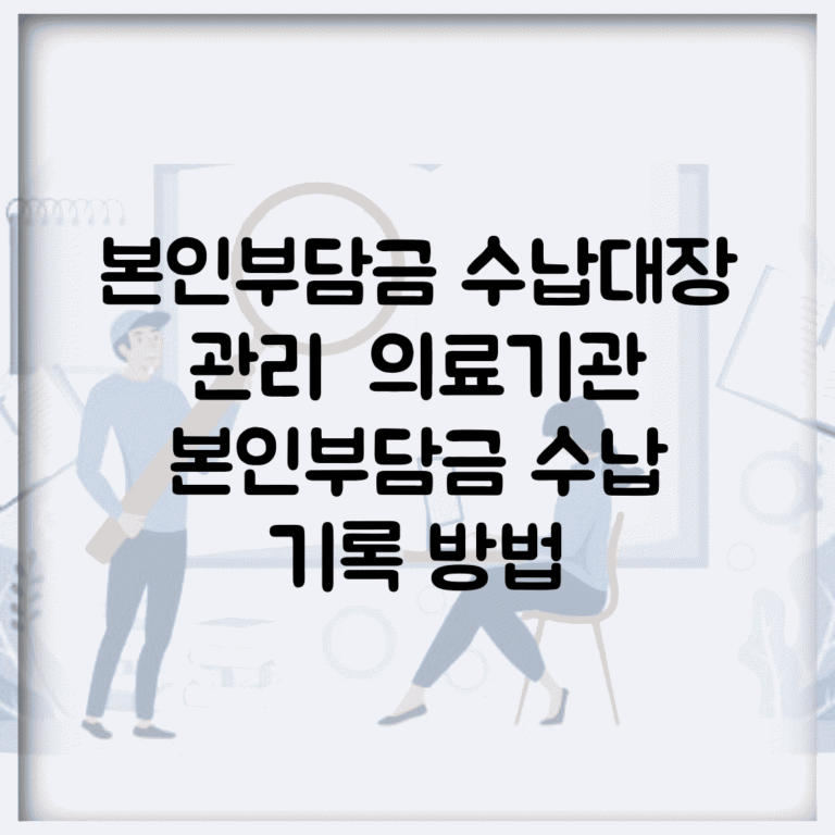 본인부담금 수납대장 관리 | 의료기관 본인부담금 수납 기록 방법