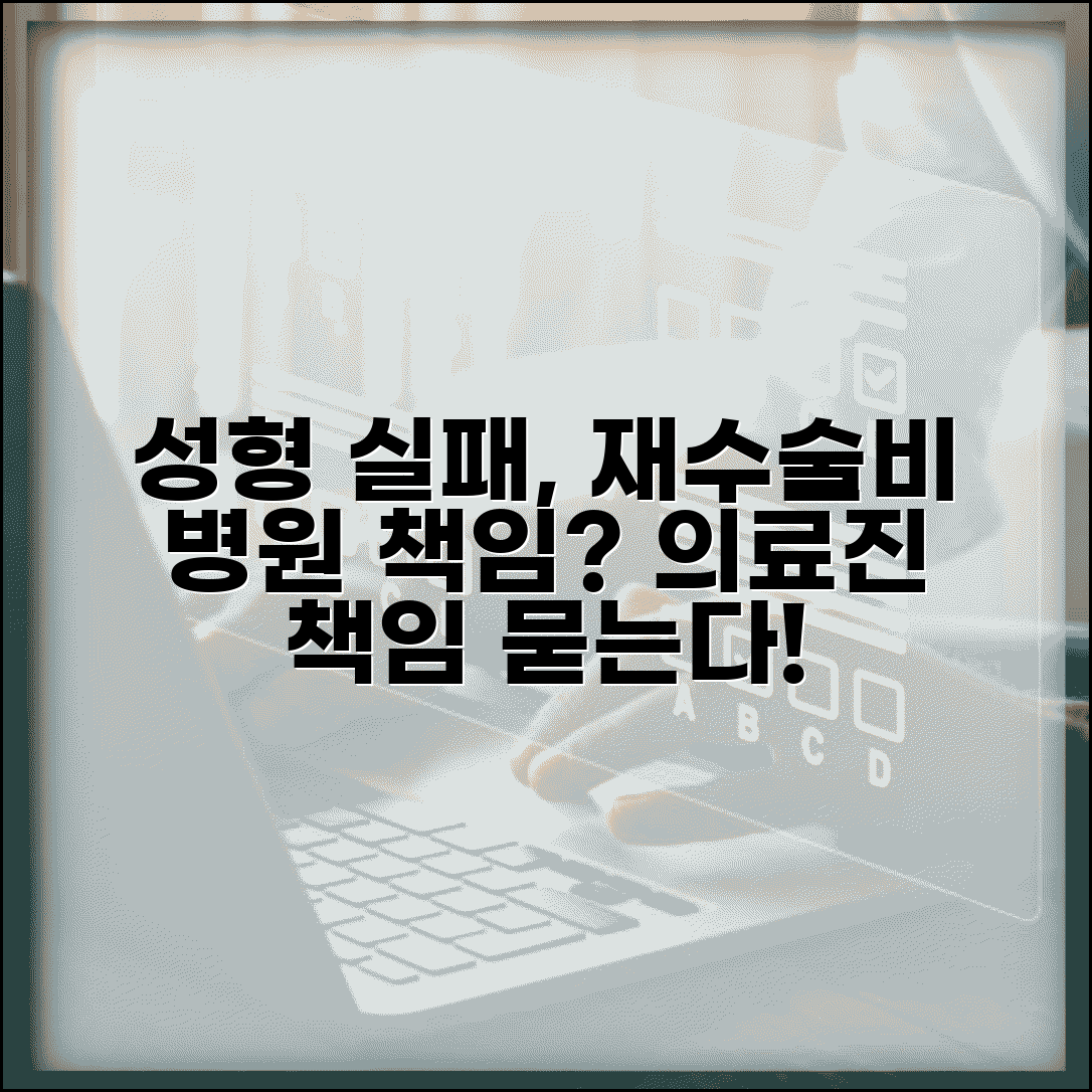 성형수술 실패해서 재수술비 병원에서 내야 하는 거 아닌가요 | 성형 실패 | 재수술 | 의료진 책임