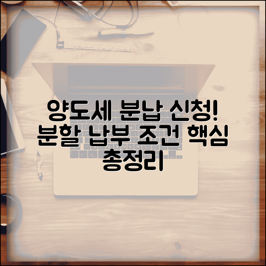 양도세 분납 신청 방법 | 양도소득세 분할 납부와 분납 조건
