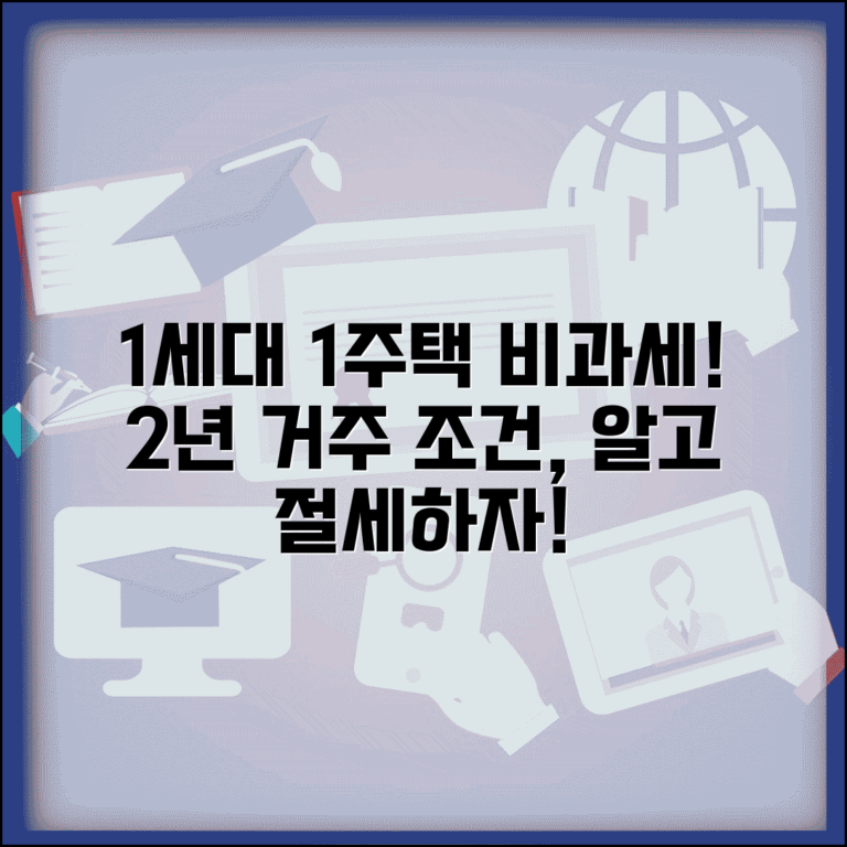 양도소득세 비과세 조건 | 1세대 1주택 비과세 요건과 거주기간 2년 충족법