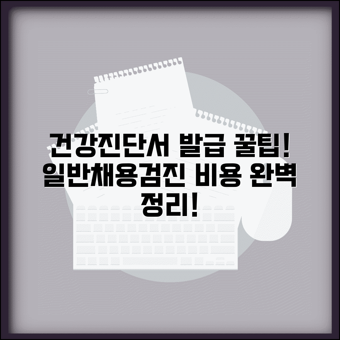 건강진단서 발급 | 일반검진 + 채용신체검사 비용 정리