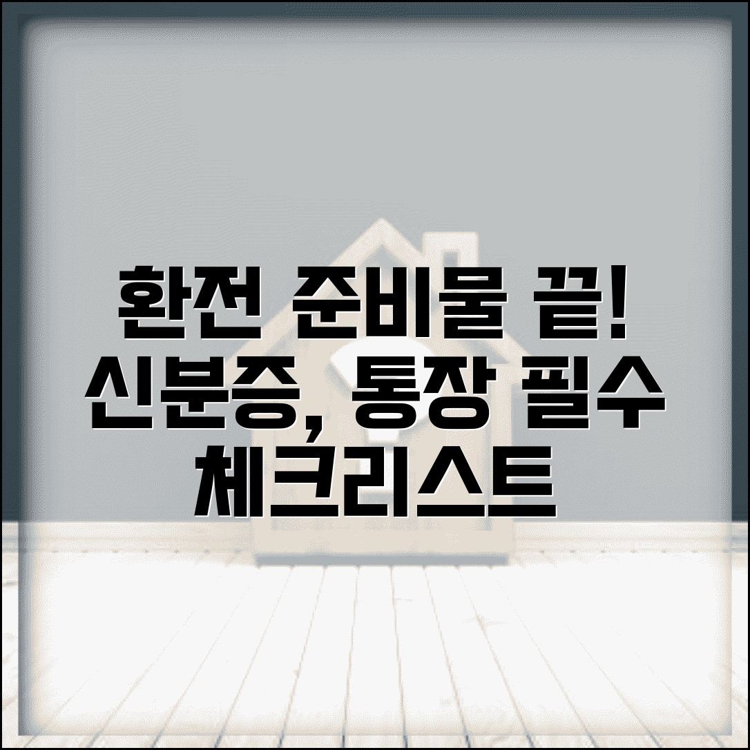 환전시 필요한것 신분증 통장 준비 | 환전 절차 준비물 체크리스트 총정리