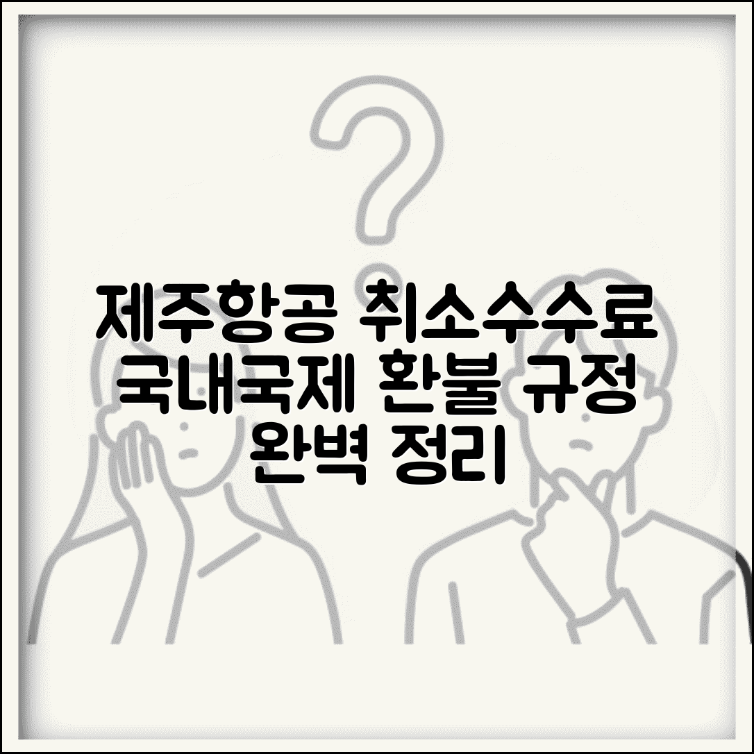 제주항공 취소수수료 국내선 국제선 | 노선별 취소 수수료 차이와 특가 항공료 환불 규정