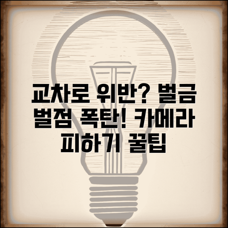 교차로 통행방법 위반 종류 | 벌점 및 과태료 | 단속 카메라 대처법