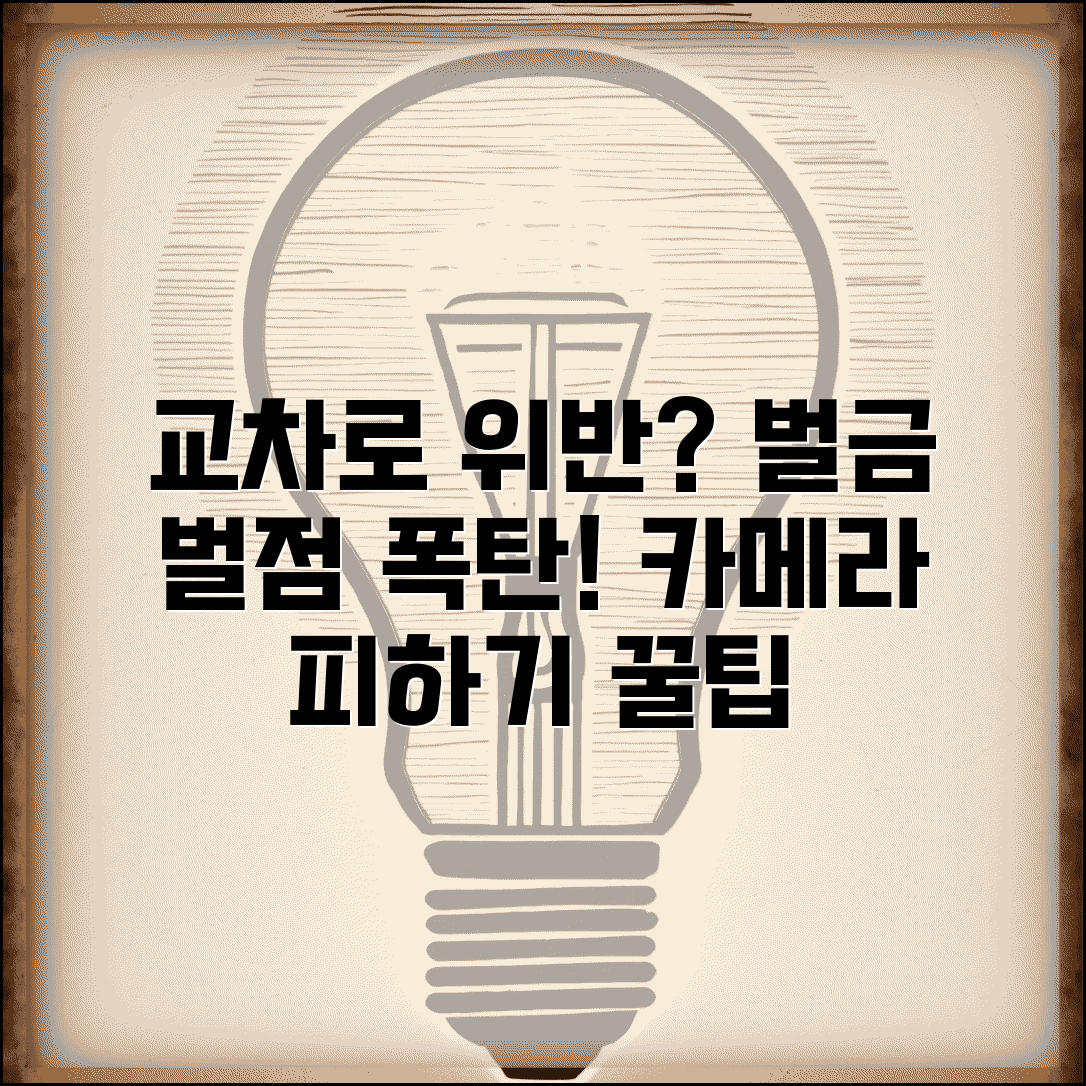 교차로 통행방법 위반 종류 | 벌점 및 과태료 | 단속 카메라 대처법