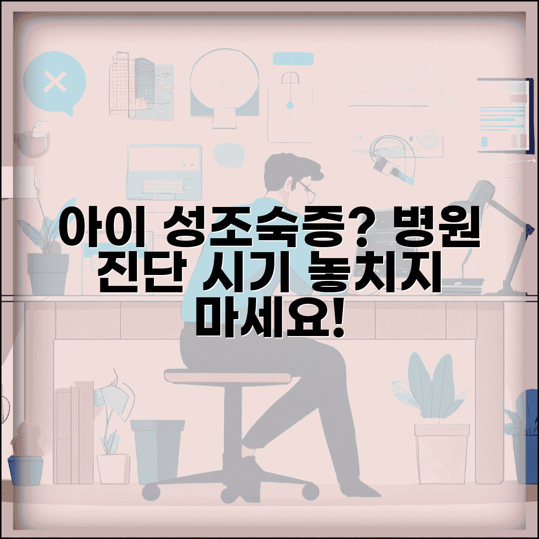 아이 성조숙증 의심 시 병원 진단 시기 조기사춘기