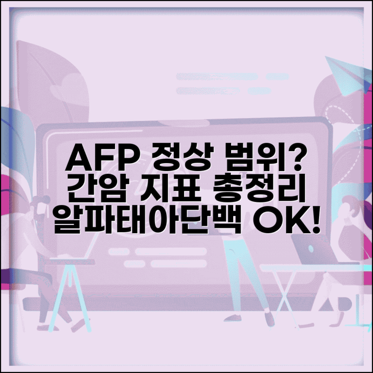 AFP 수치 정상 범위 간암 | 알파태아단백 정상 기준과 검사 방법 총정리