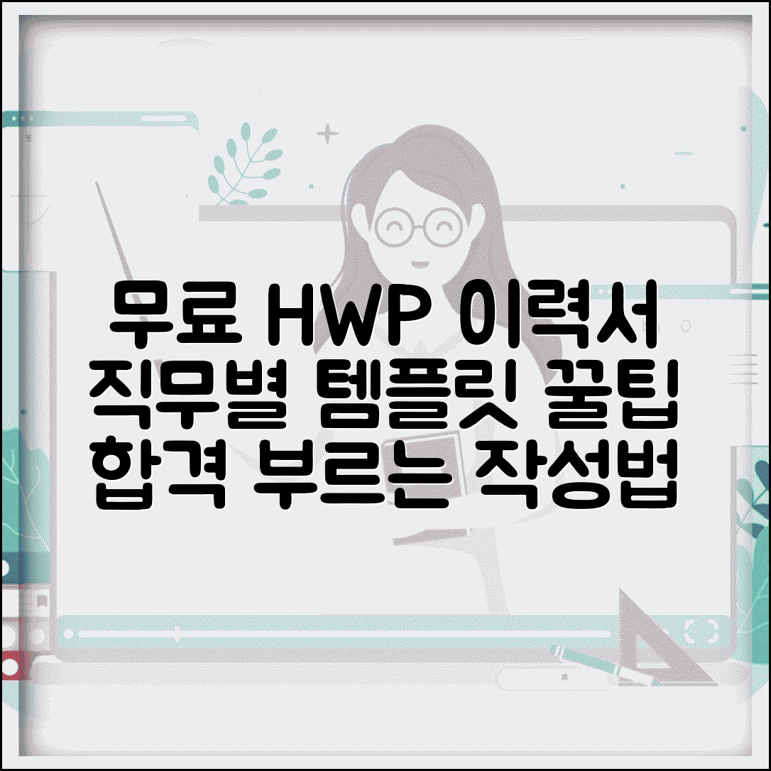 이력서 양식 HWP 무료 다운 | 직무별 맞춤형 템플릿 추천 및 작성 팁