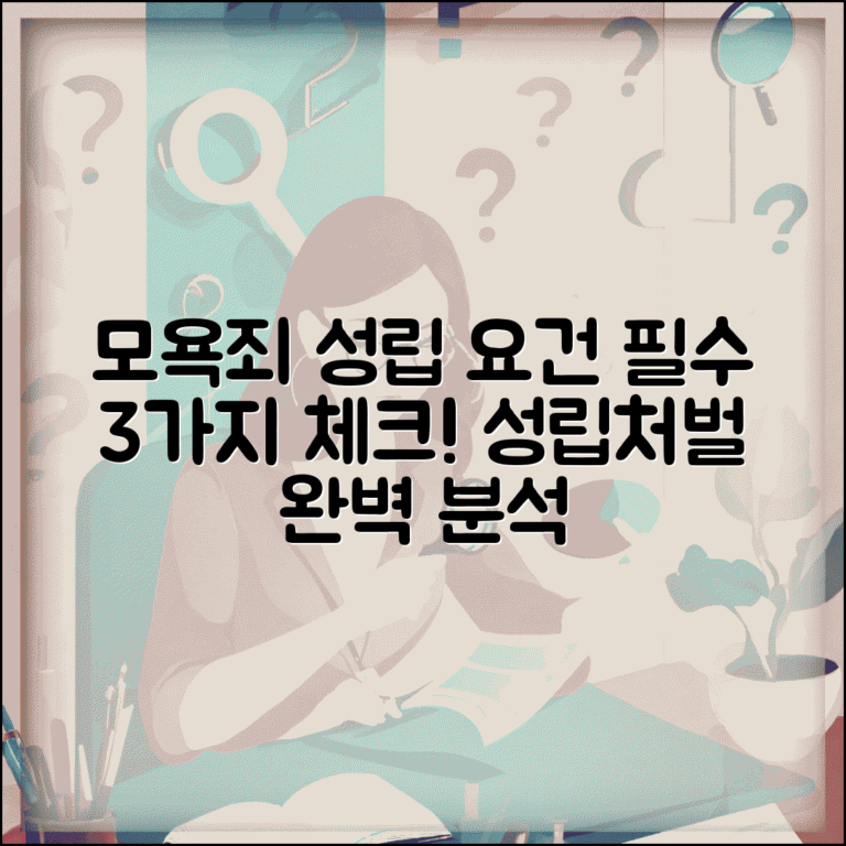 모욕죄 성립 요건 기준 | 공연성, 성립 조건, 처벌 기준 상세 안내