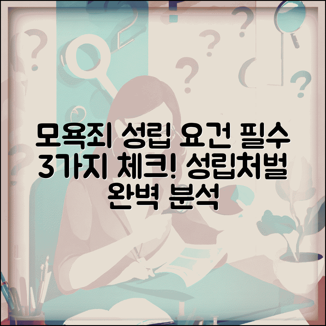모욕죄 성립 요건 기준 | 공연성, 성립 조건, 처벌 기준 상세 안내
