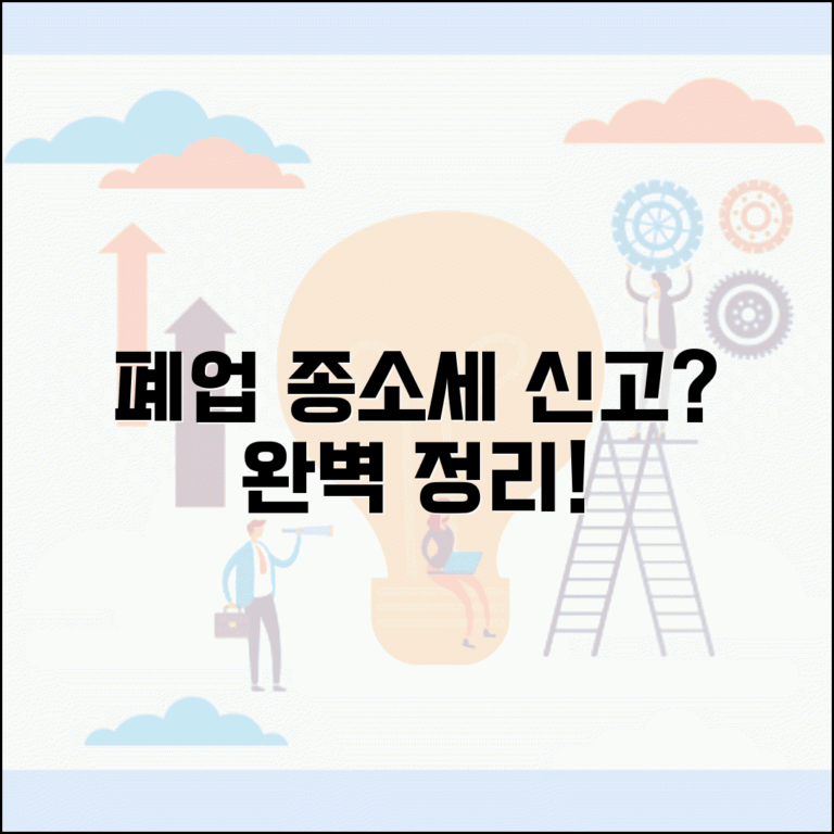 폐업 종합소득세 신고 방법 | 폐업년도 세무신고 및 청산신고 완벽 정리