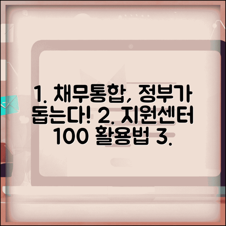채무통합 지원센터 이용 방법 | 정부 지원 상담 및 대출 연계 서비스 꼼꼼히 알아보기