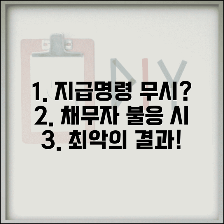 지급명령 무시할 경우 결과 | 채무자 불응 시 법적 효과