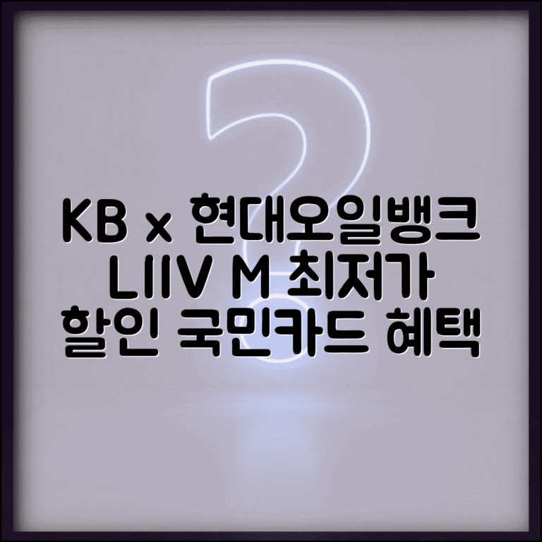 현대오일뱅크 할인 KB국민 LIIV M | KB국민카드 리브엠 현대오일뱅크 할인