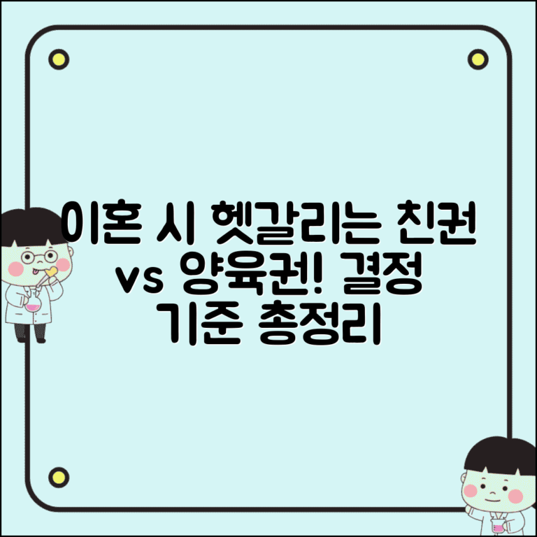 이혼 친권 양육권 차이 분리 | 친권자 양육권자 결정 기준