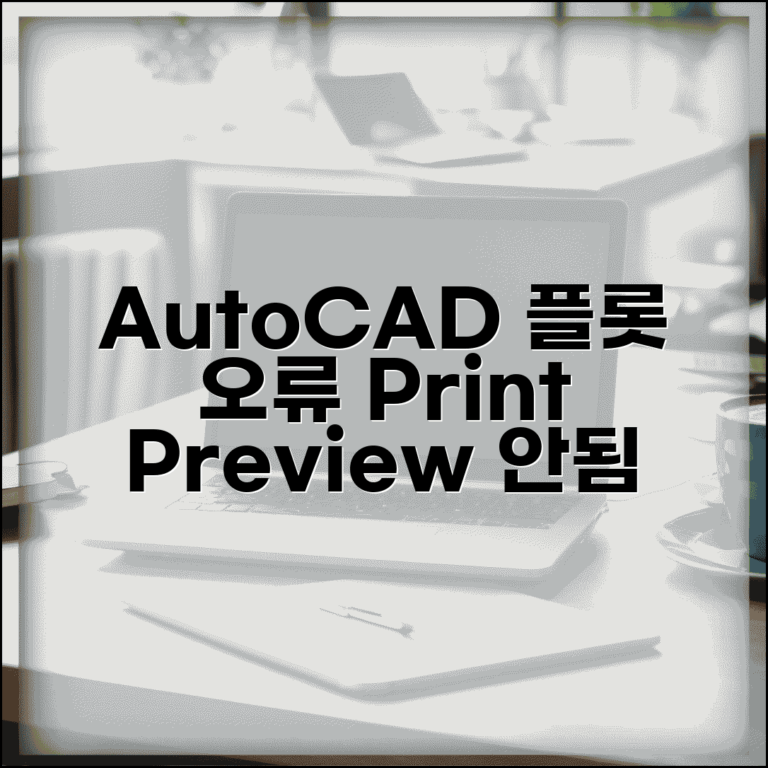AutoCAD 플롯 출력 오류 | 오토캐드 인쇄 미리보기 안됨