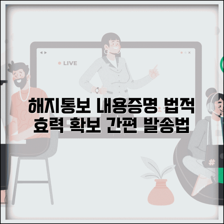 해지통보 내용증명 발송 방법 | 계약 해지 법적 효력 확보