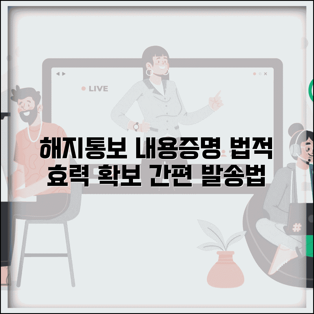 해지통보 내용증명 발송 방법 | 계약 해지 법적 효력 확보