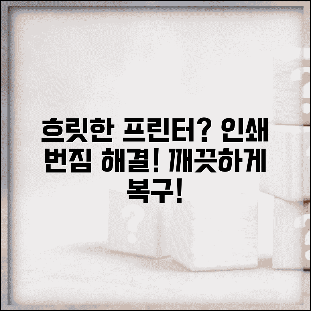 프린터 인쇄 흐림 번짐 | 프린터 출력 희미함