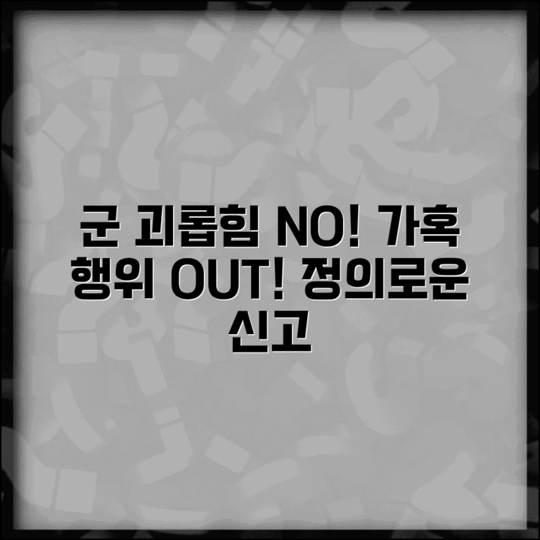 군대 괴롭힘 피해 구제 | 군 내 가혹 행위 신고