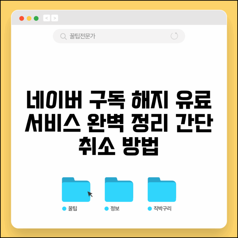 네이버 구독 취소 | 네이버 유료 서비스 해지 완벽정리