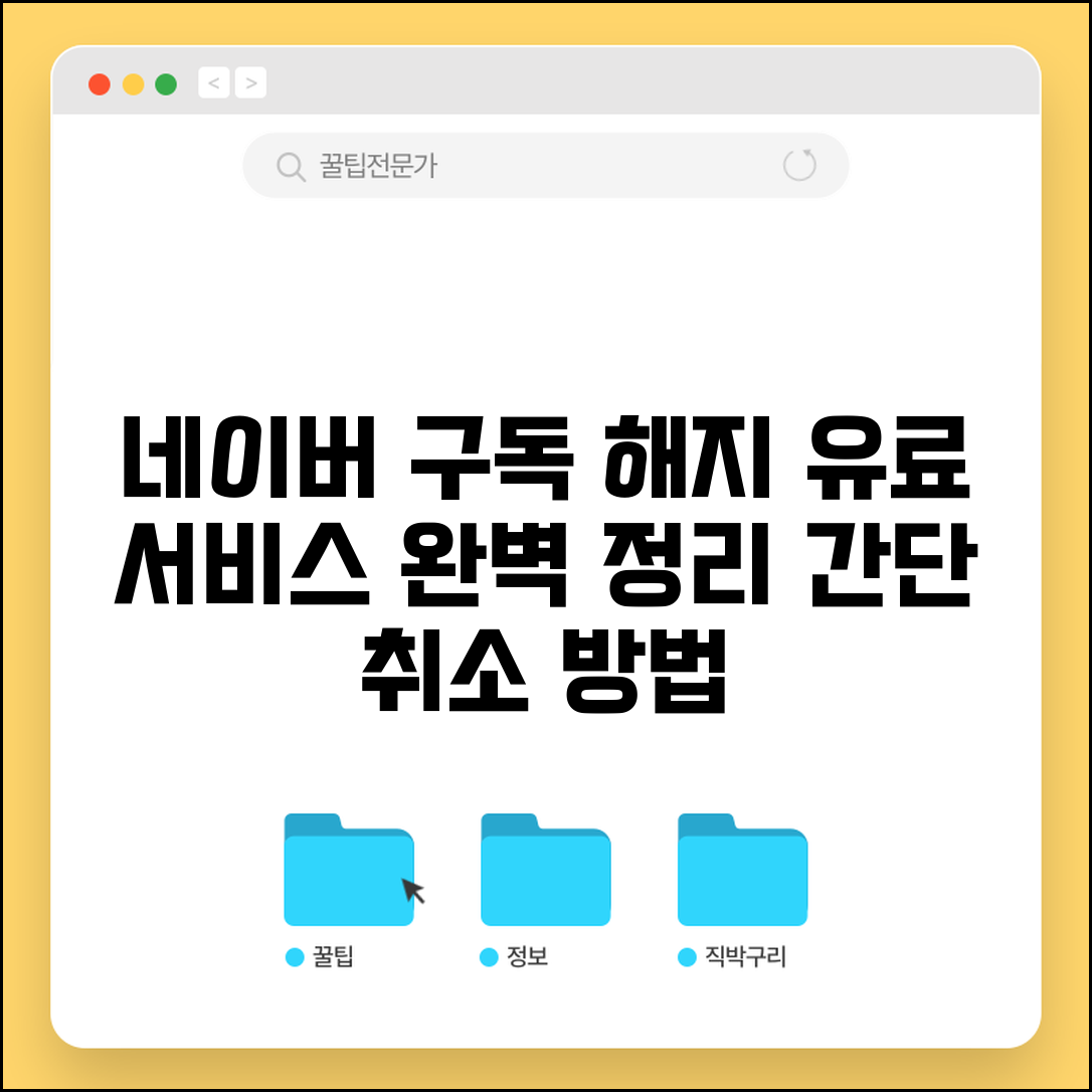 네이버 구독 취소 | 네이버 유료 서비스 해지 완벽정리