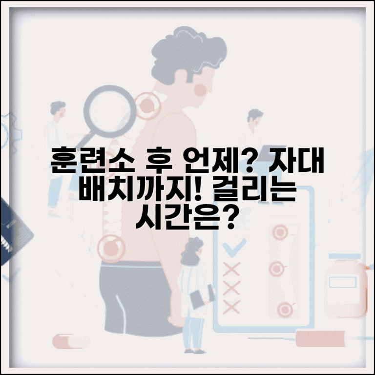 자대 배치 시기 훈련소 후 언제 | 자대 배치 소요 시간
