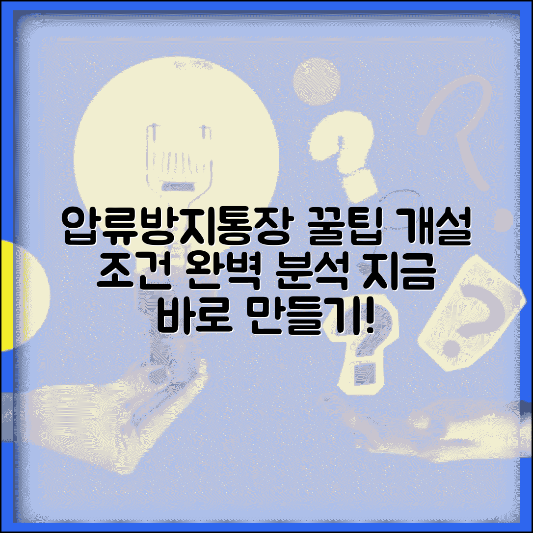 압류방지통장 만들기 개설 조건 | 압류방지 전용통장 완벽 개설법